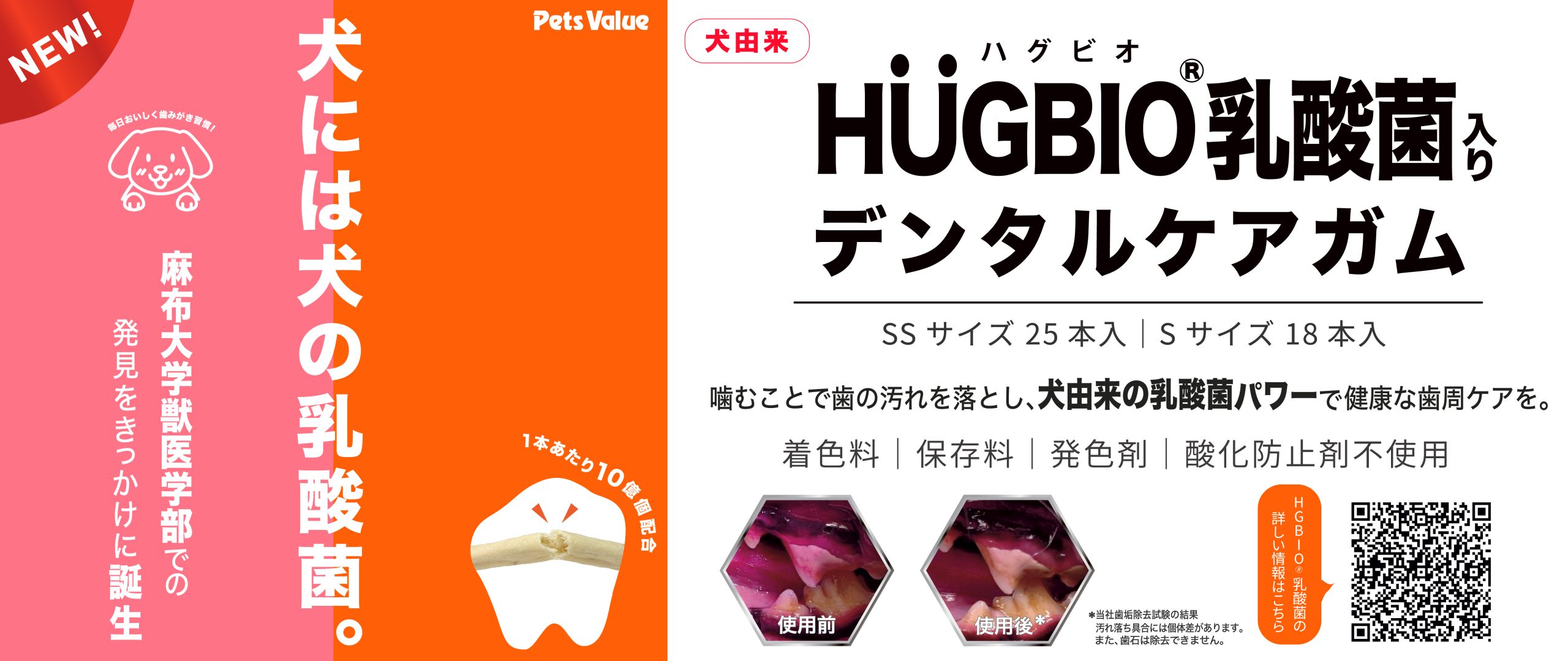 ハグビオ乳酸菌入りデンタルケアガム